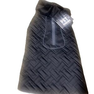 NWT Dog Medium Jacket Black Quilted with Fleece